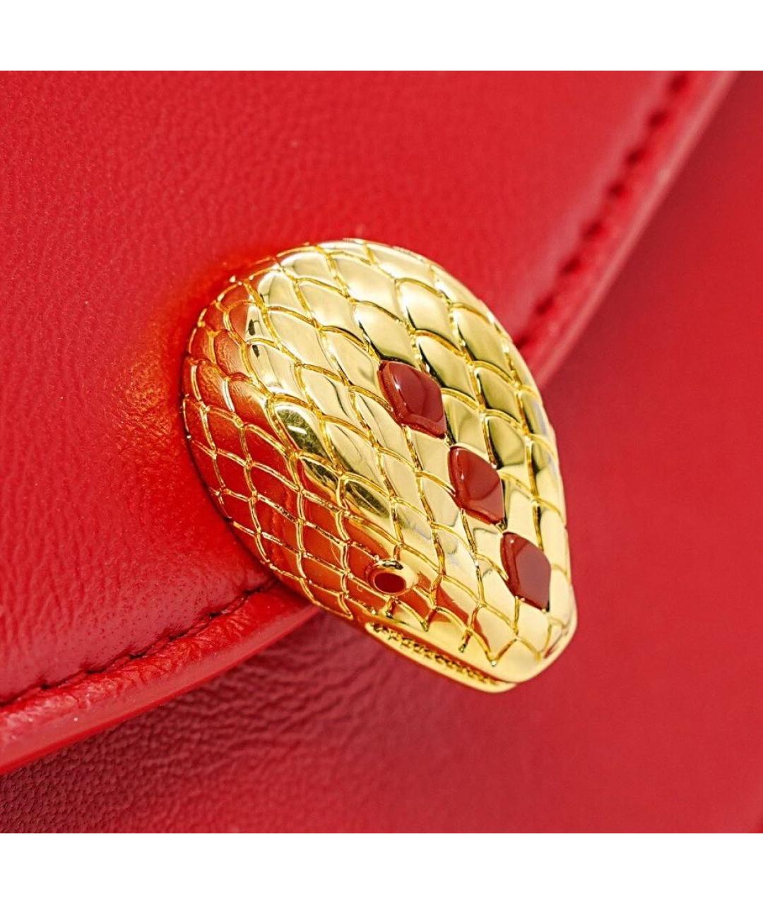 BVLGARI Красная кожаная сумка через плечо, фото 7