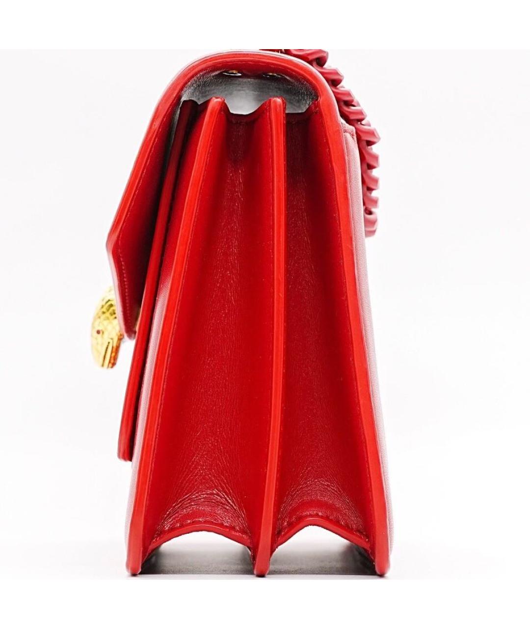 BVLGARI Красная кожаная сумка через плечо, фото 6