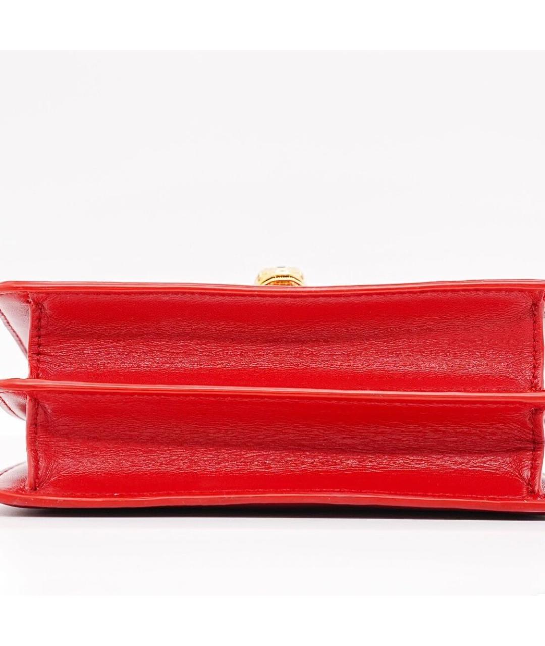 BVLGARI Красная кожаная сумка через плечо, фото 5