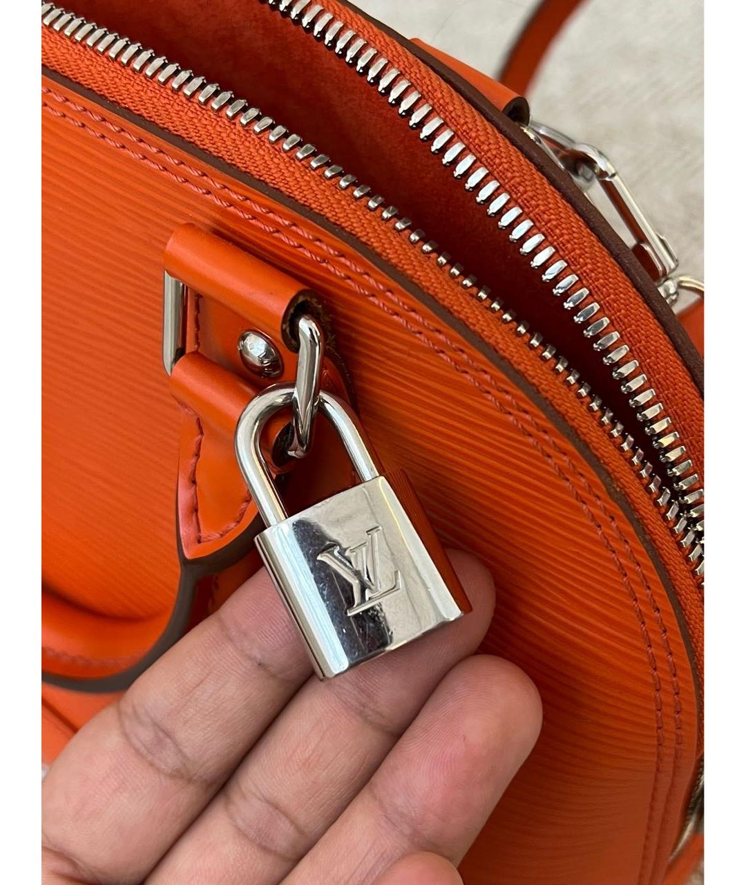 LOUIS VUITTON Оранжевая кожаная сумка через плечо, фото 5