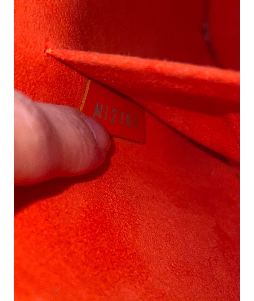 LOUIS VUITTON Оранжевая кожаная сумка через плечо, фото 4