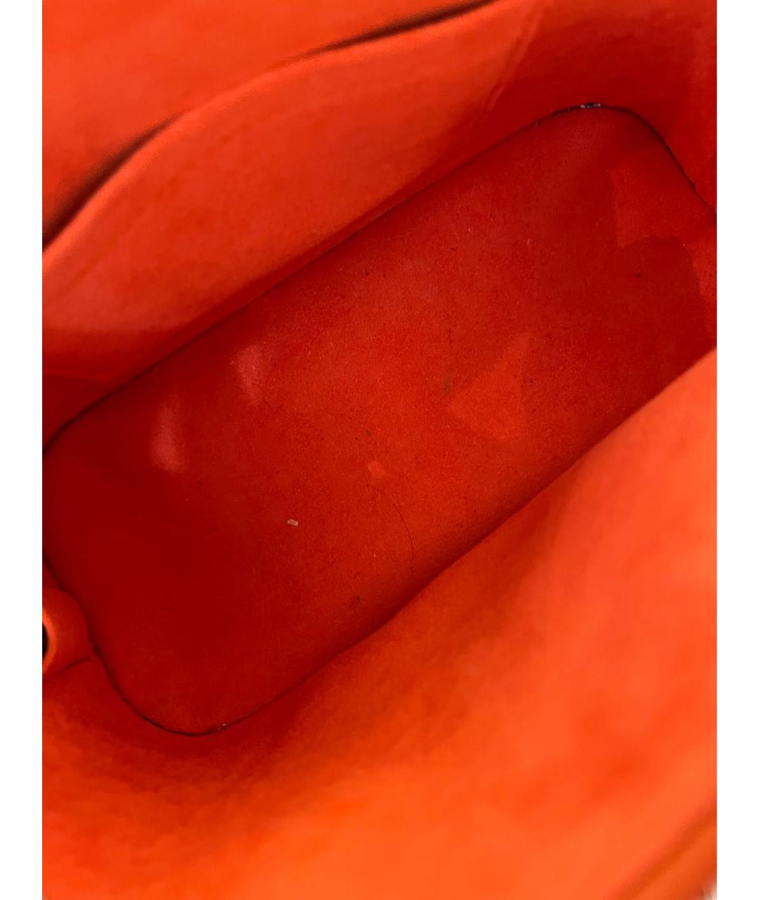 LOUIS VUITTON Оранжевая кожаная сумка через плечо, фото 3