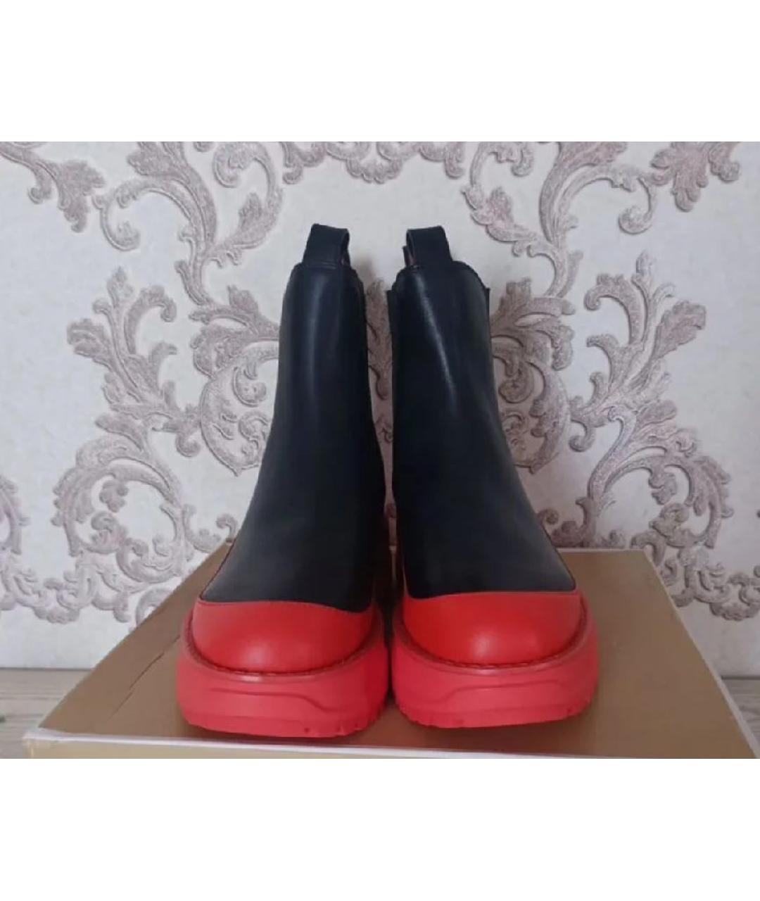 MICHAEL KORS Черные кожаные полусапоги, фото 2