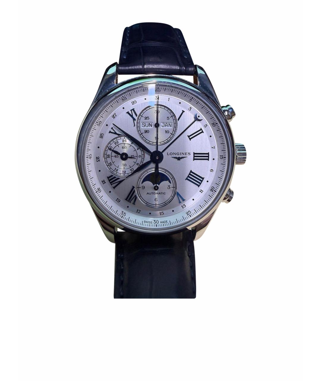 LONGINES Синие стальные часы, фото 1