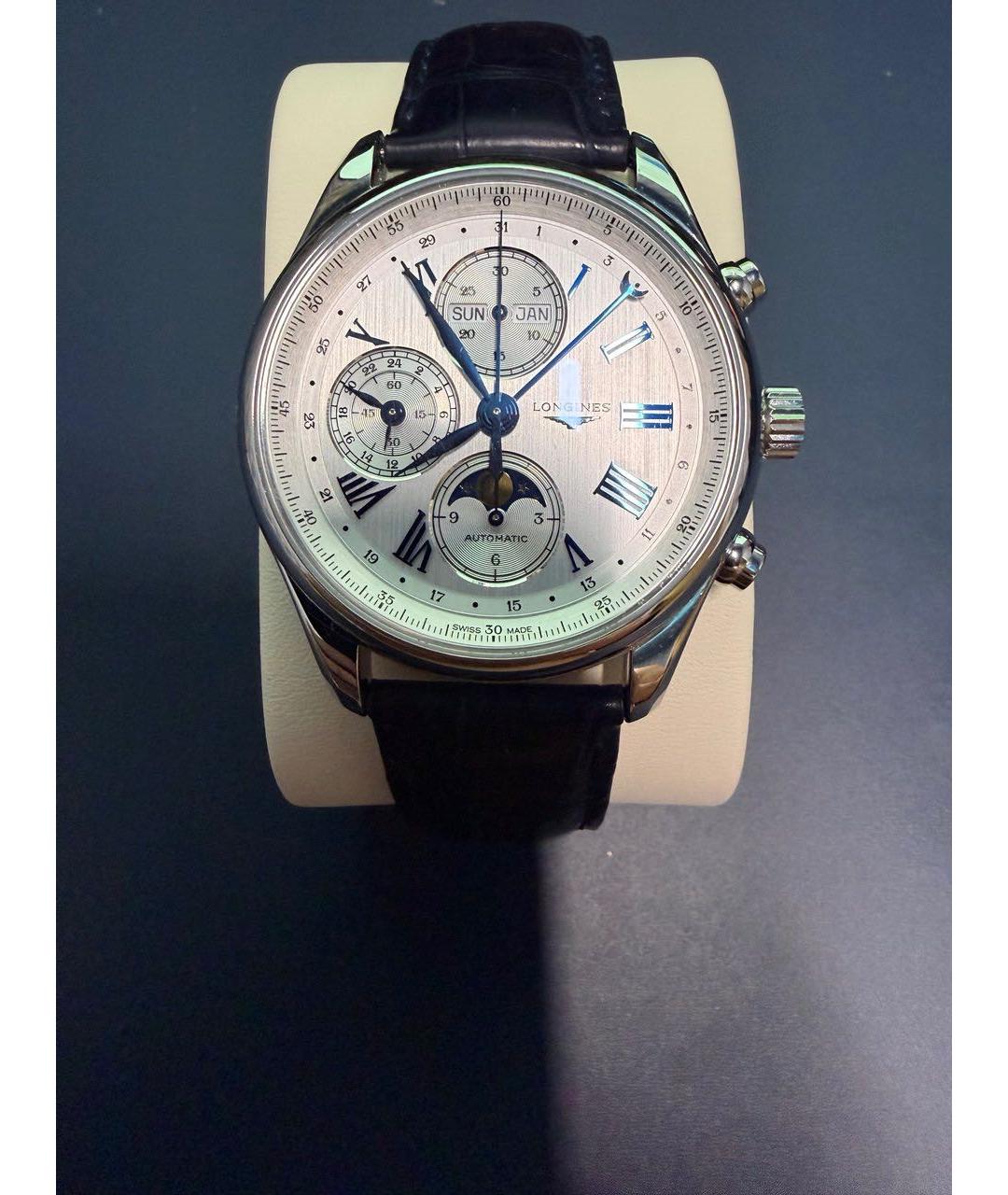 LONGINES Синие стальные часы, фото 2