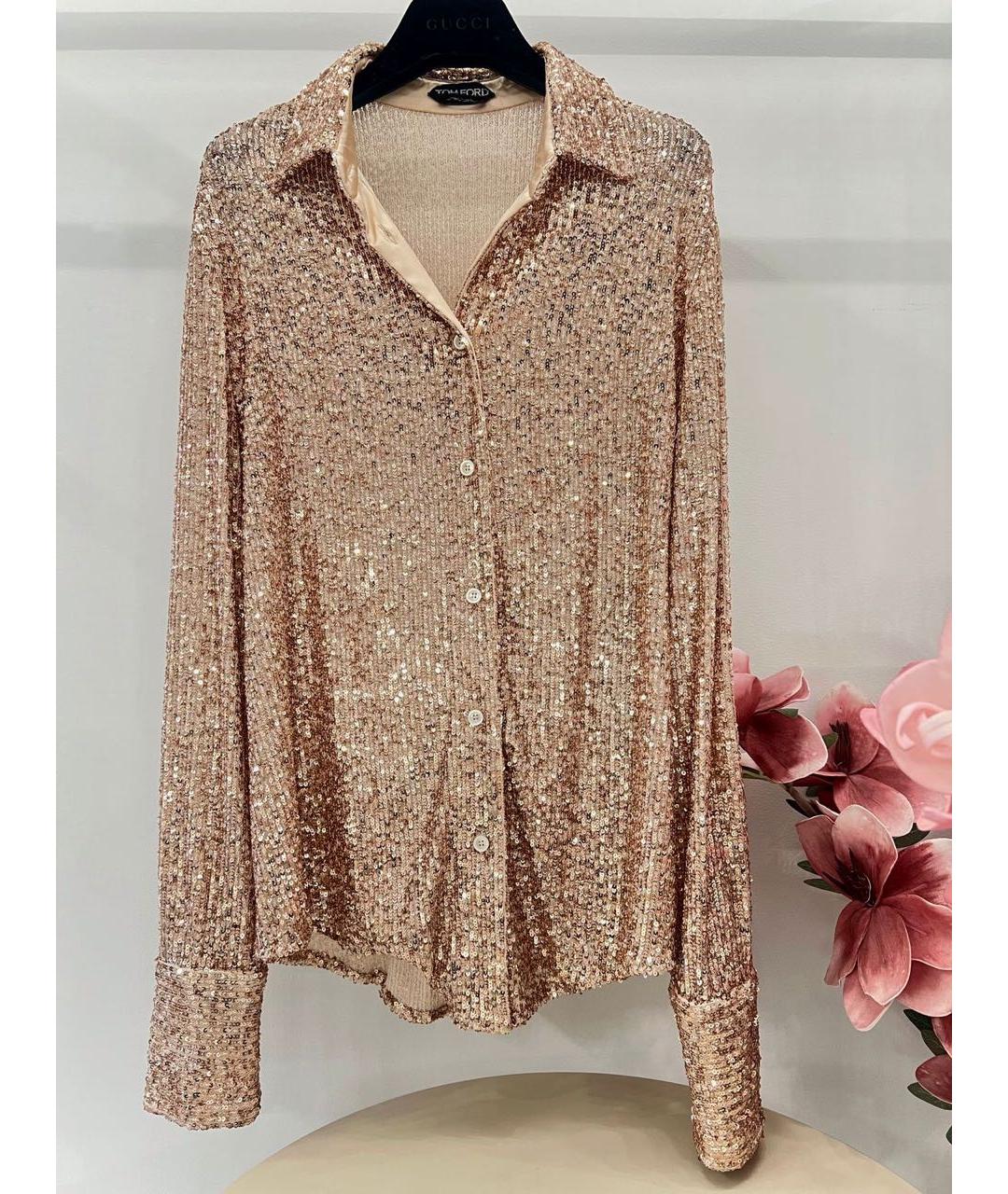 TOM FORD Горчичная блузы, фото 9