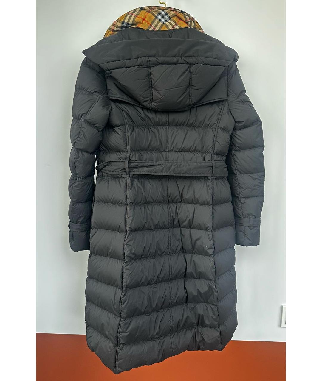 BURBERRY Черный полиамидовый пуховик, фото 3