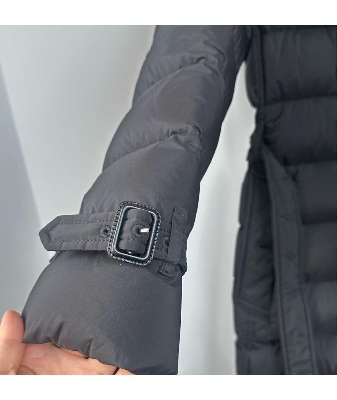 BURBERRY Черный полиамидовый пуховик, фото 5