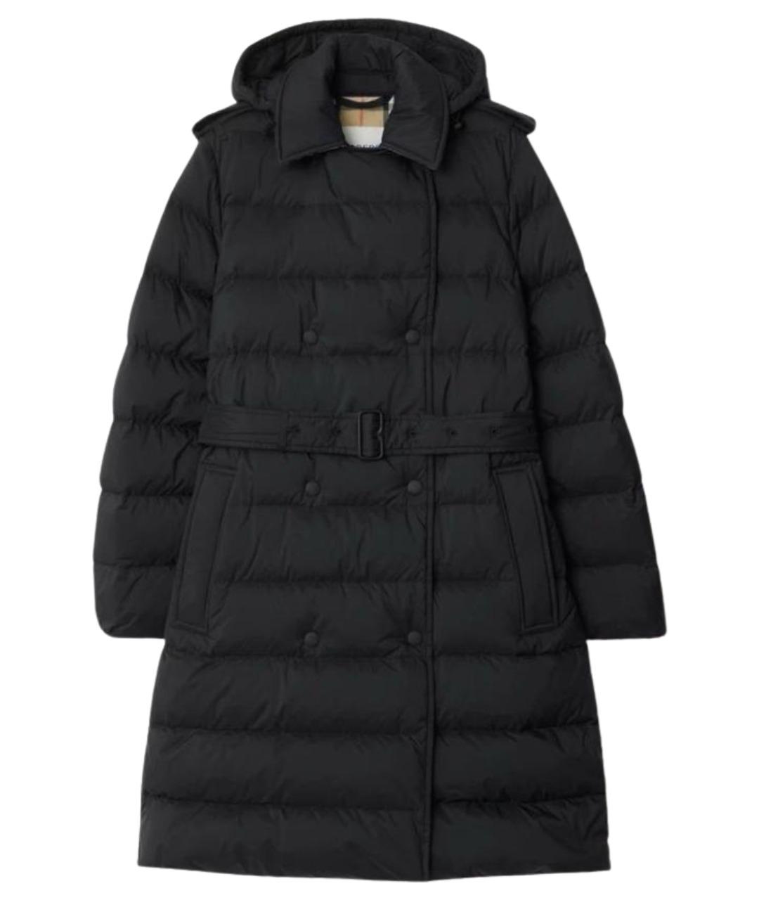 BURBERRY Черный полиамидовый пуховик, фото 1