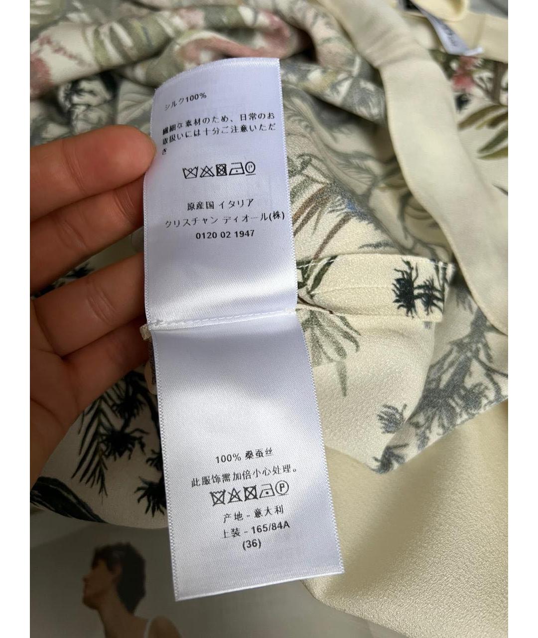 CHRISTIAN DIOR Бежевое повседневное платье, фото 6