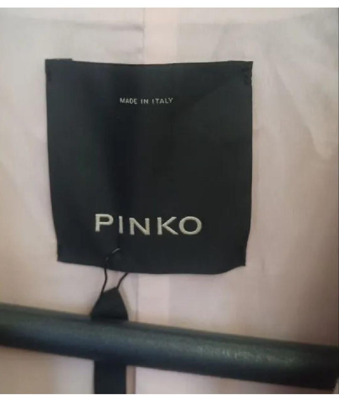 PINKO Розовое шерстяное пальто, фото 4