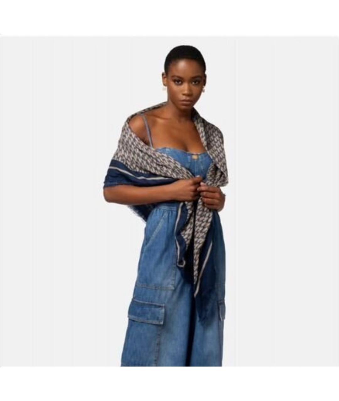 ELISABETTA FRANCHI Мульти шелковый шарф, фото 4