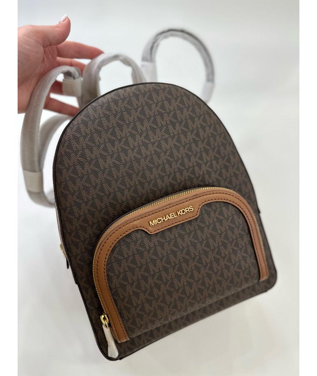 MICHAEL KORS Коричневый кожаный рюкзак, фото 3