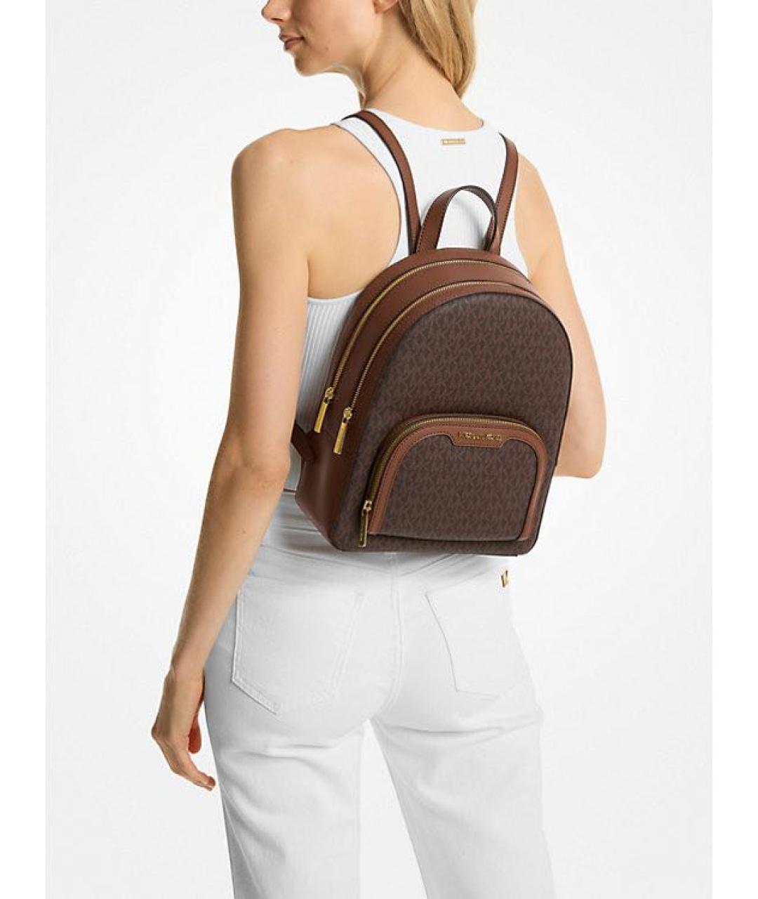 MICHAEL KORS Коричневый кожаный рюкзак, фото 2
