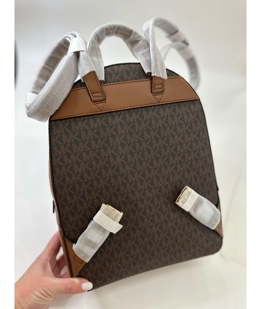 MICHAEL KORS Коричневый кожаный рюкзак, фото 6