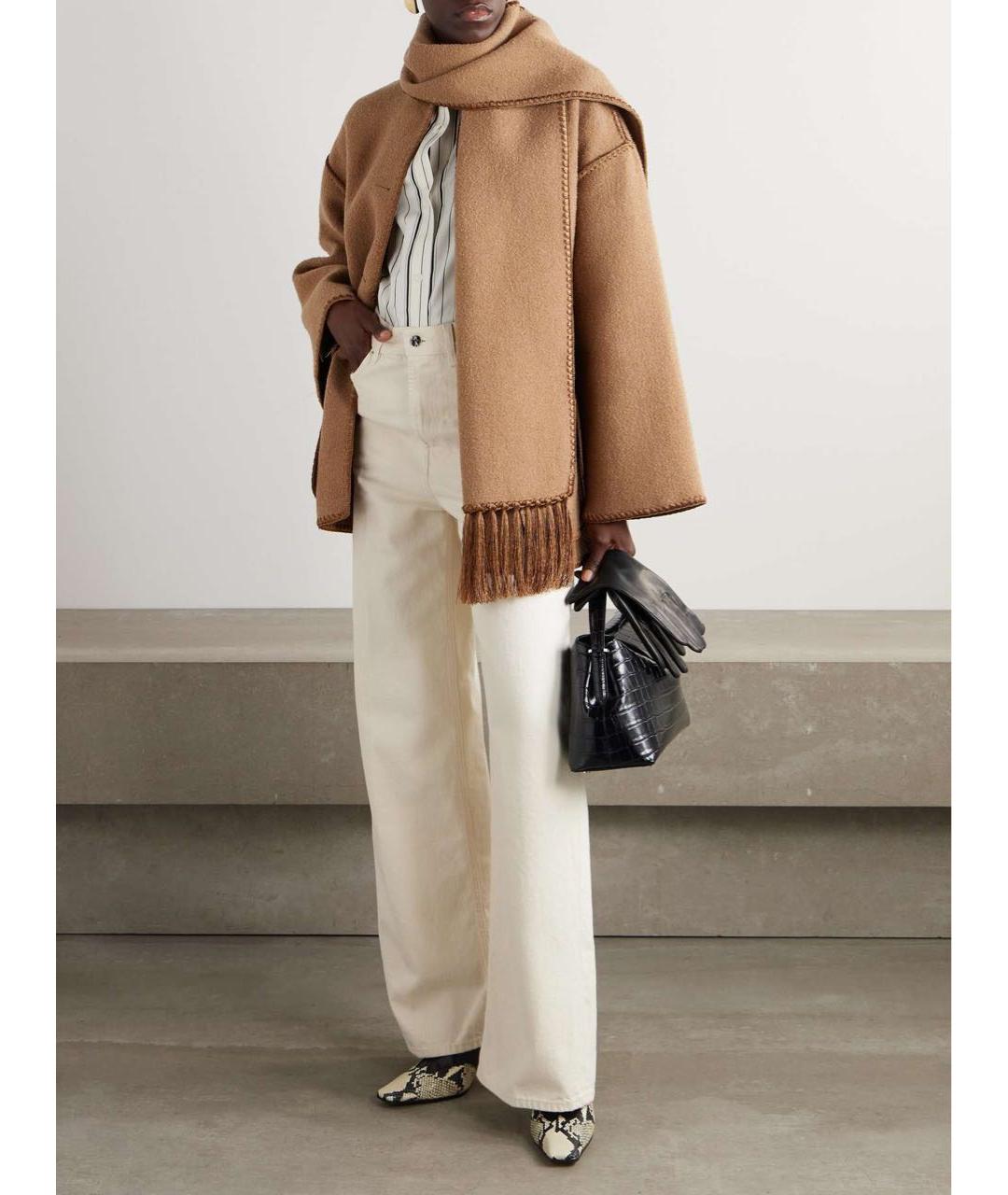 TOTEME Коричневое шерстяное пальто, фото 2