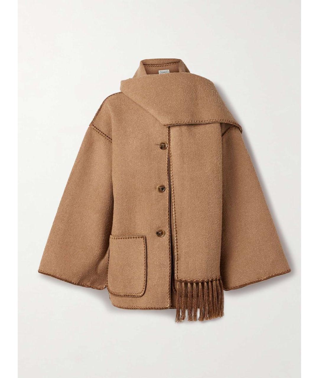 TOTEME Коричневое шерстяное пальто, фото 5