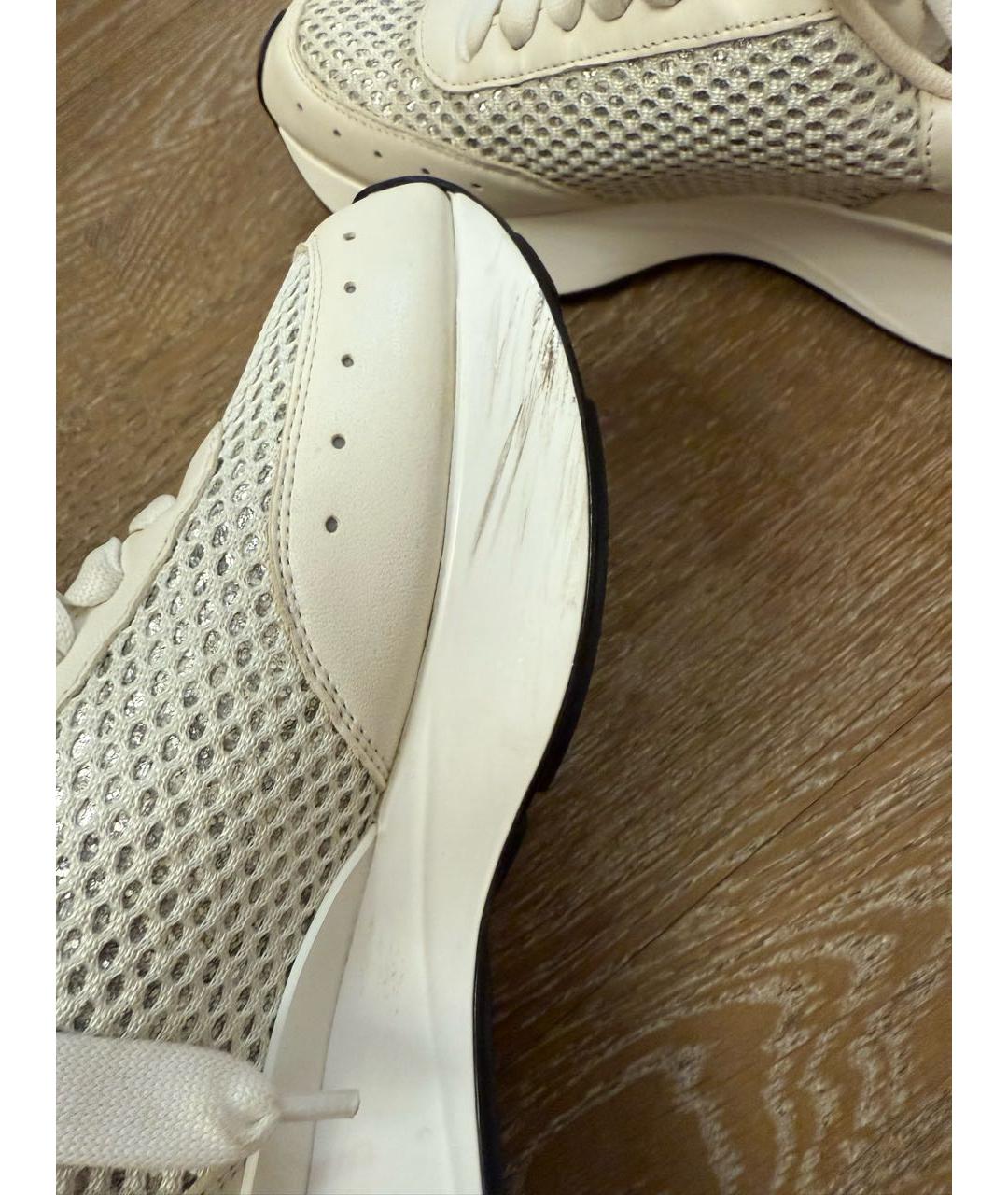 ALEXANDER MCQUEEN Белые текстильные кроссовки, фото 5