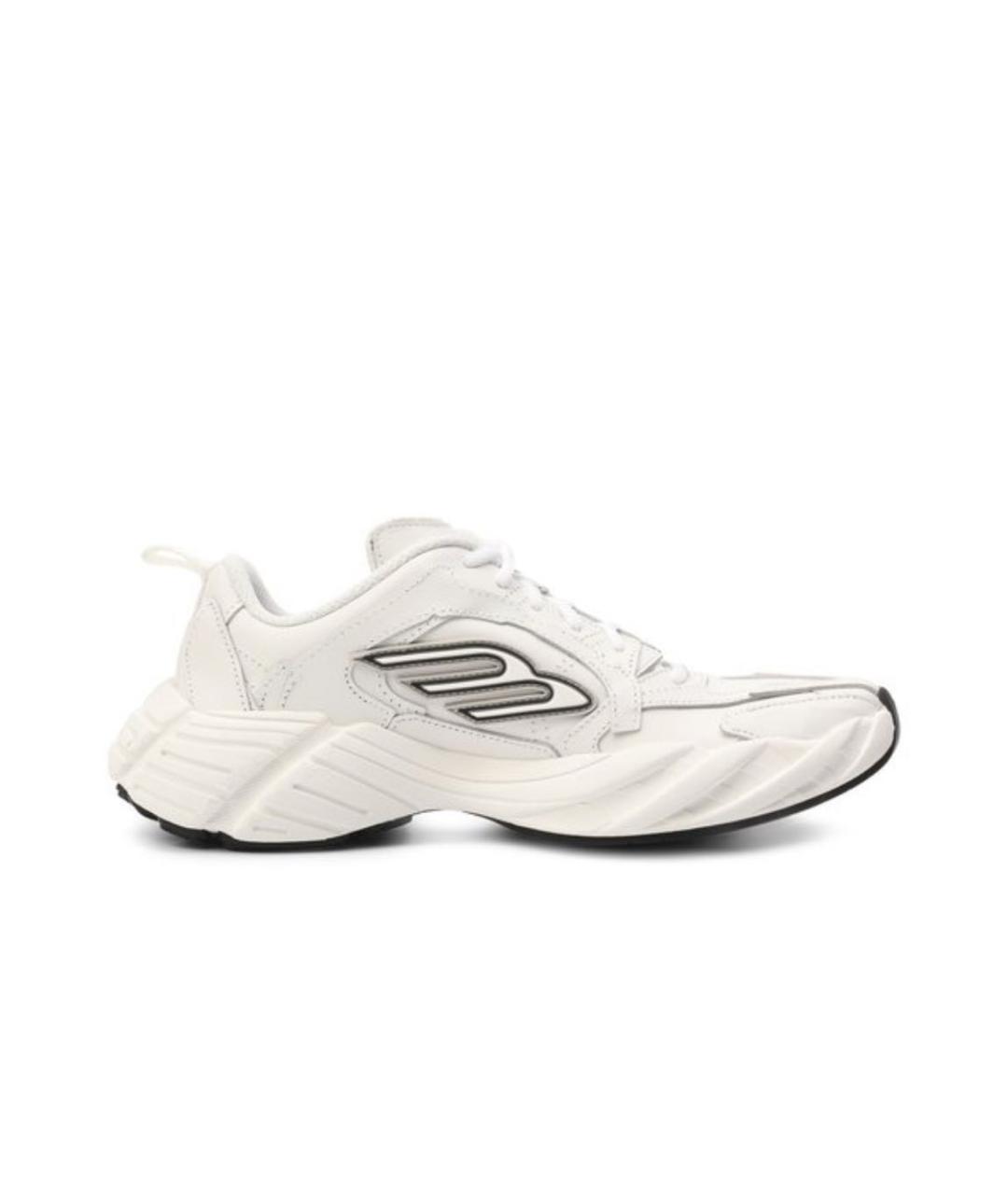 BALENCIAGA Белые кожаные кроссовки, фото 7