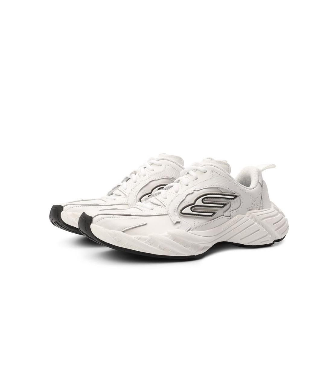 BALENCIAGA Белые кожаные кроссовки, фото 4