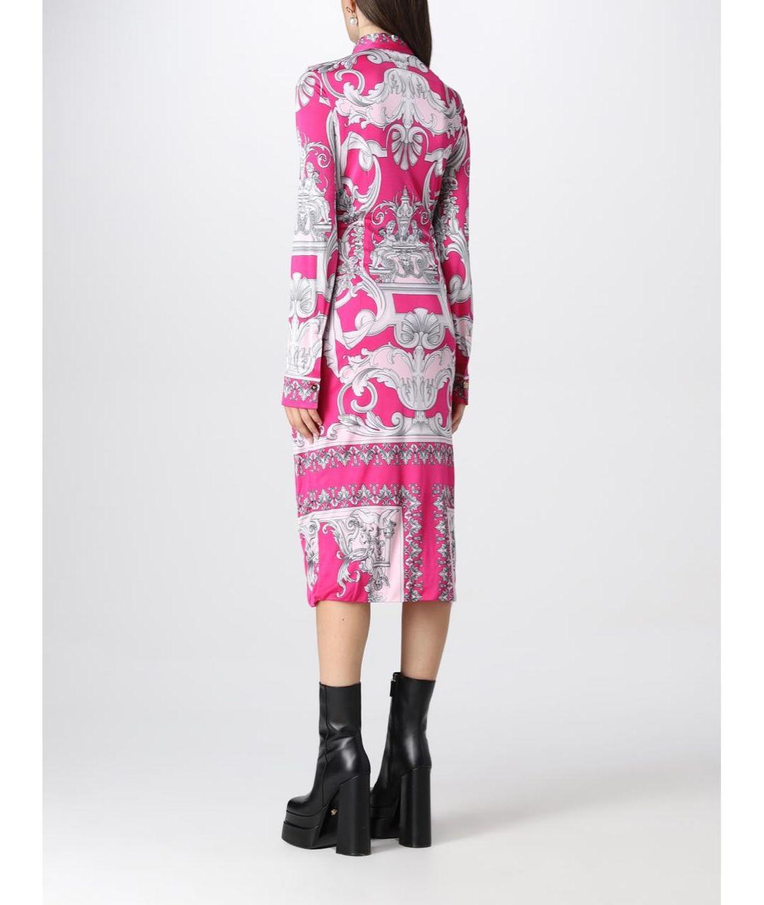 VERSACE Мульти хлопковое коктейльное платье, фото 3