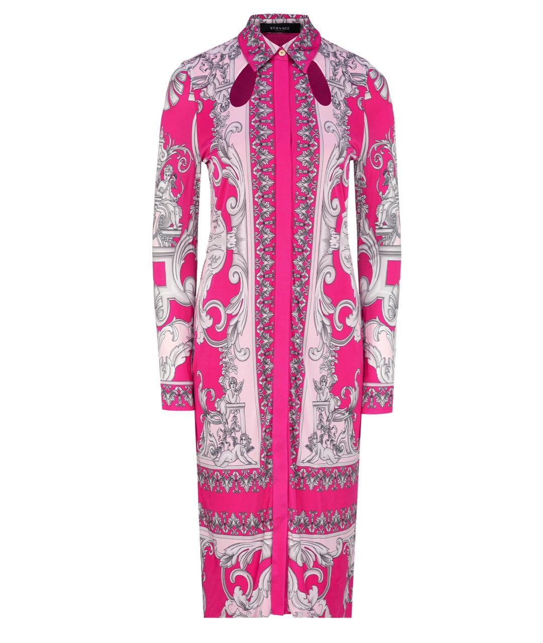 VERSACE Мульти хлопковое коктейльное платье, фото 5