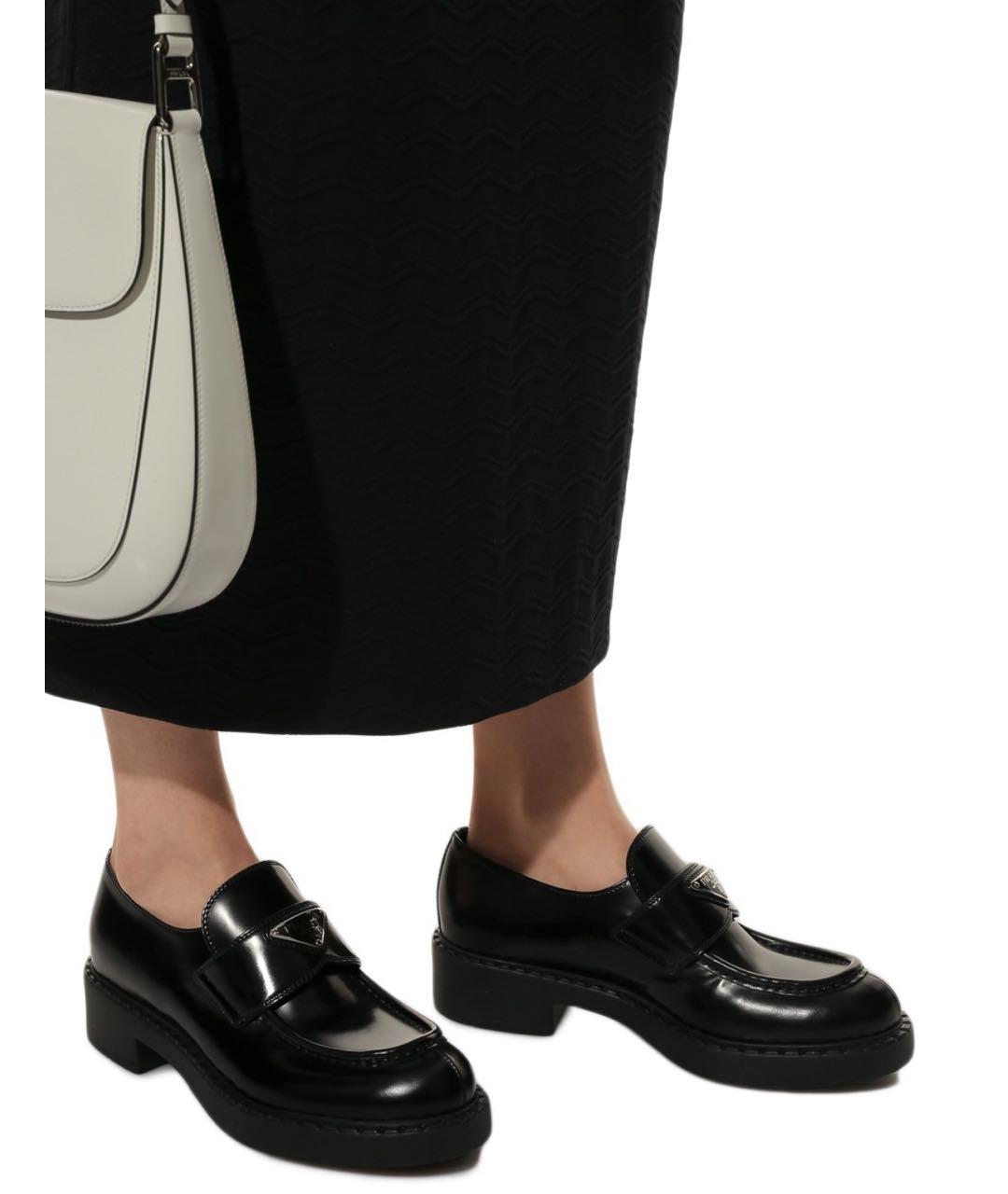 PRADA Черные лоферы из лакированной кожи, фото 5