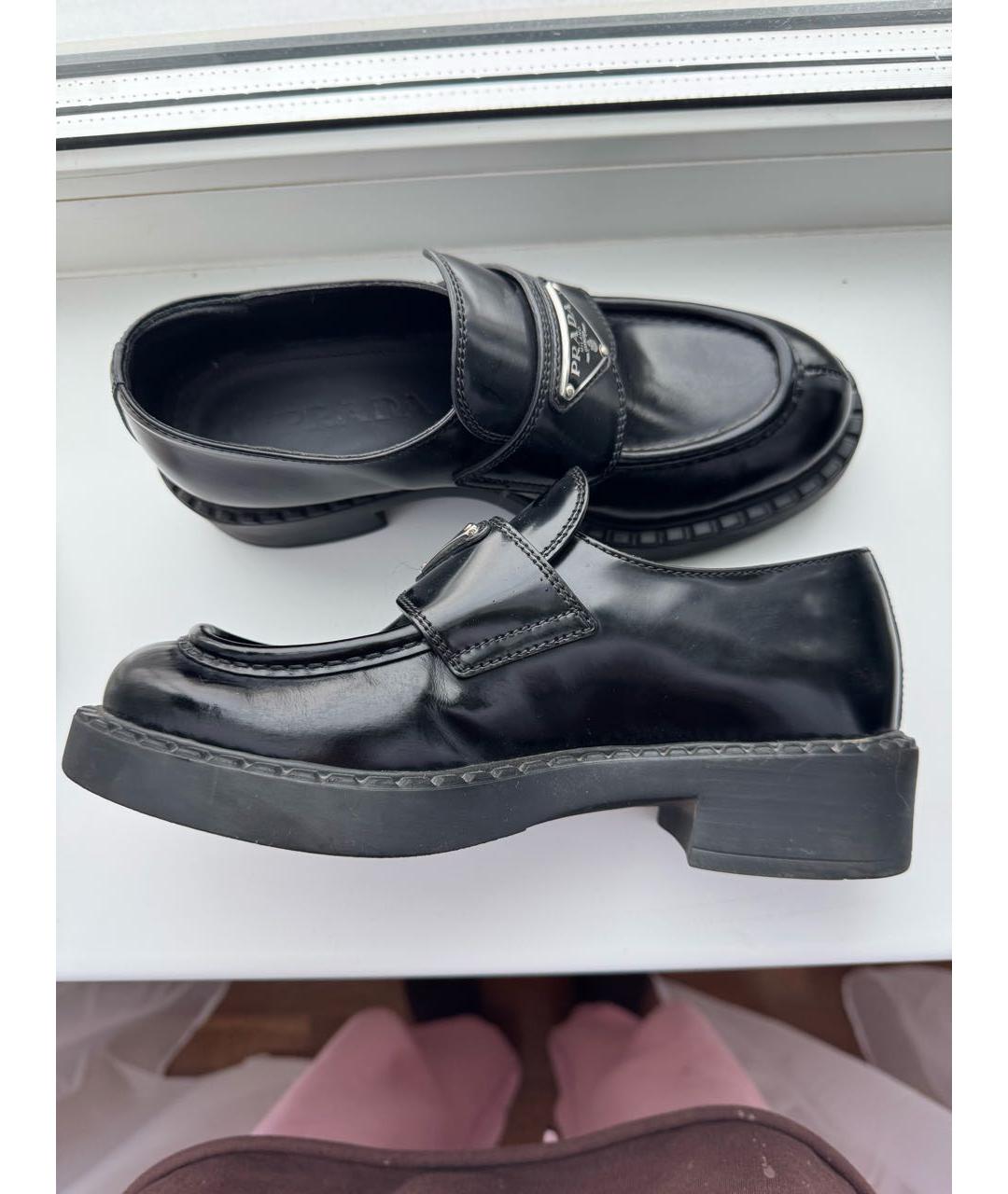 PRADA Черные лоферы из лакированной кожи, фото 8
