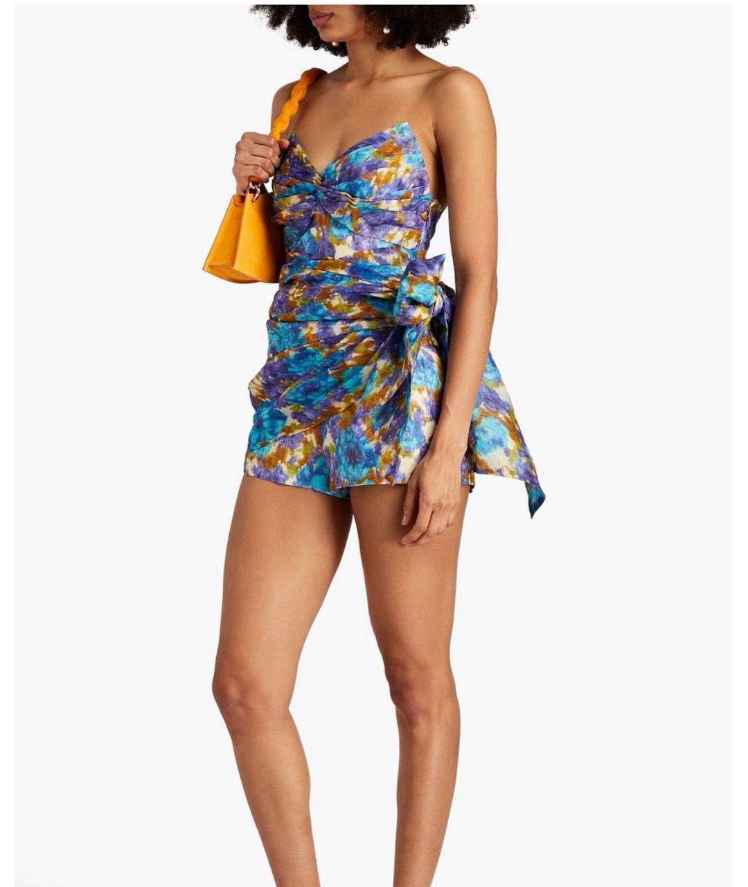 ZIMMERMANN Синий льняной комбинезон, фото 2