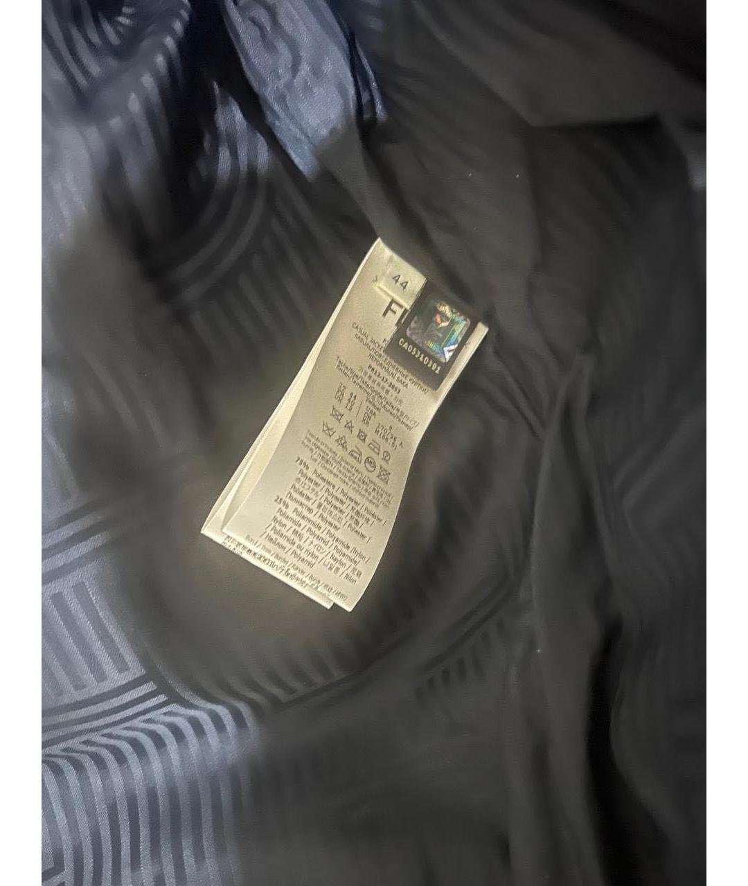 FENDI Черная полиэстеровая куртка, фото 4