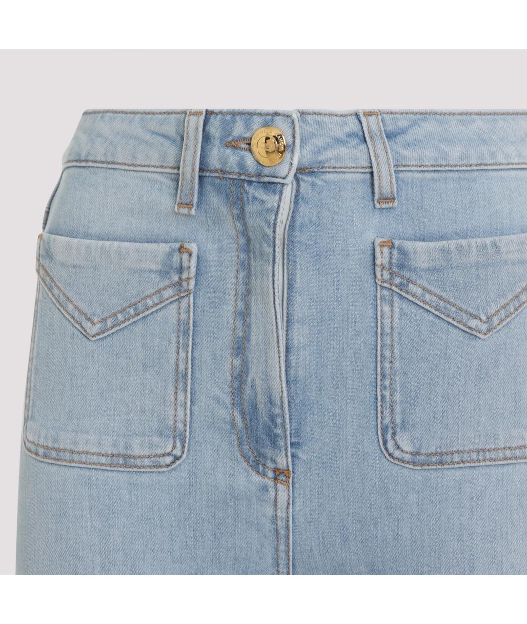 ELISABETTA FRANCHI Голубые джинсы клеш, фото 3