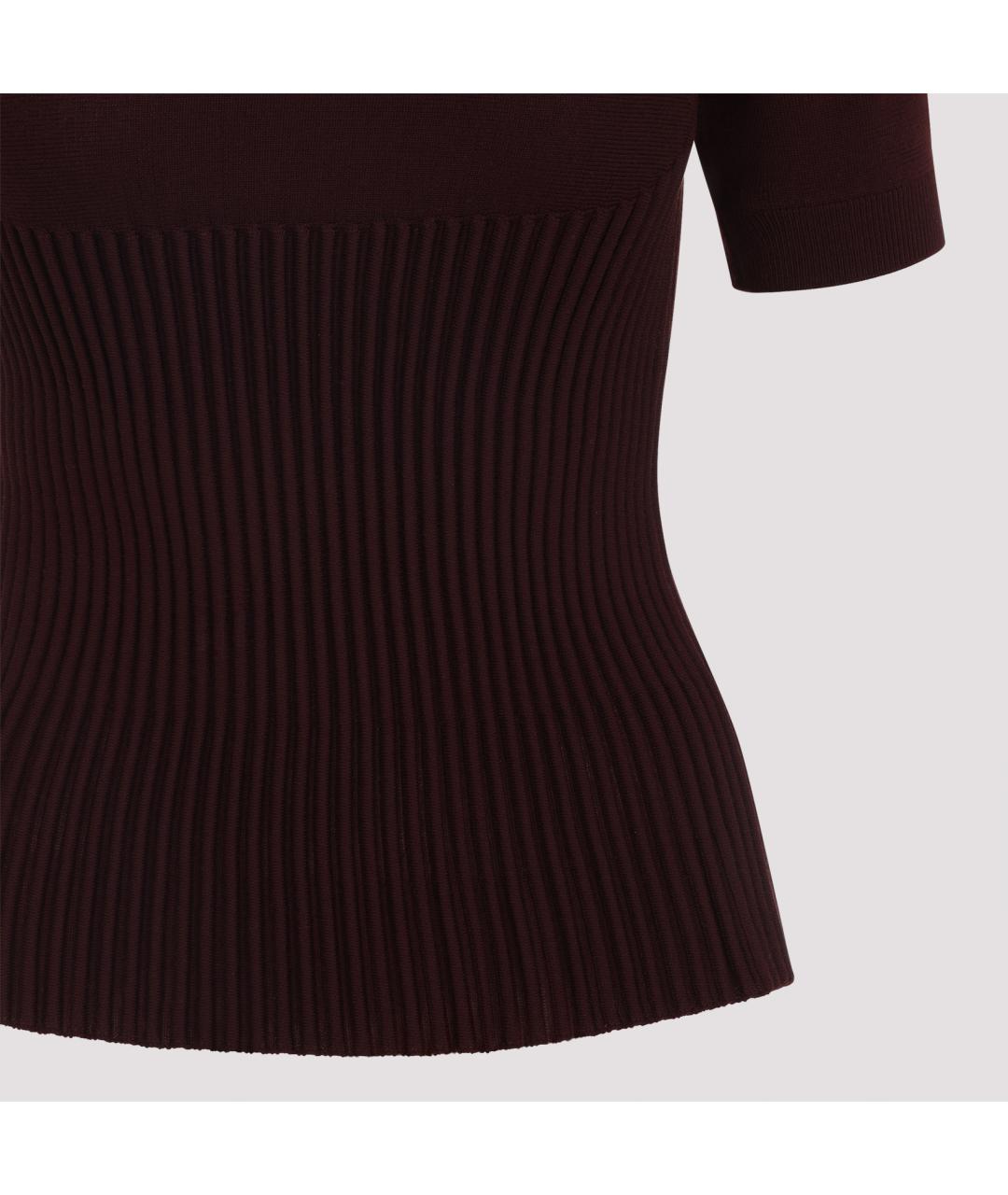 ALAIA Бордовый шерстяной джемпер / свитер, фото 5