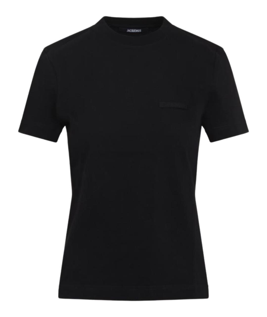 JACQUEMUS Черная хлопковая футболка, фото 1