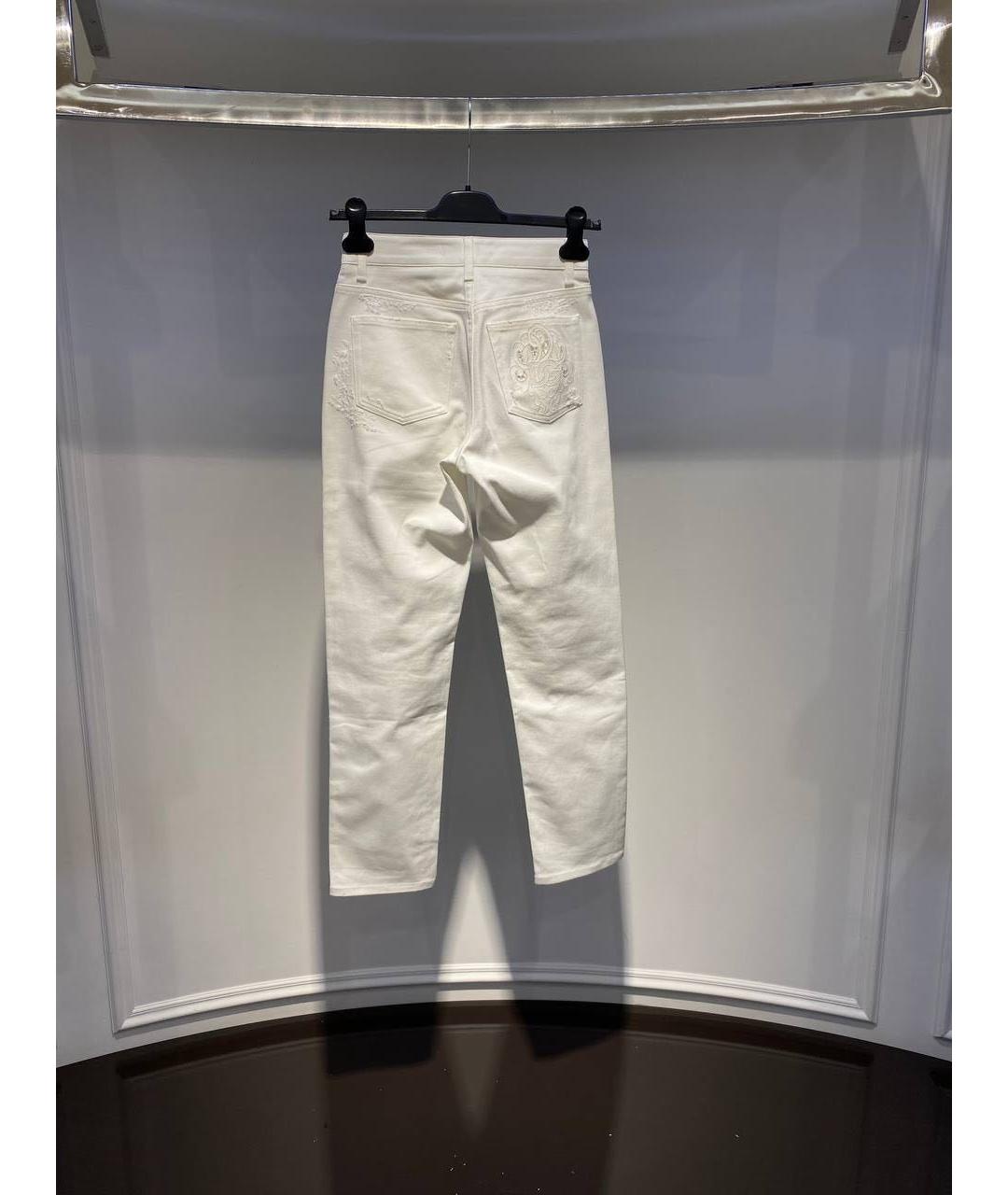 DOLCE&GABBANA Белые хлопковые прямые джинсы, фото 2