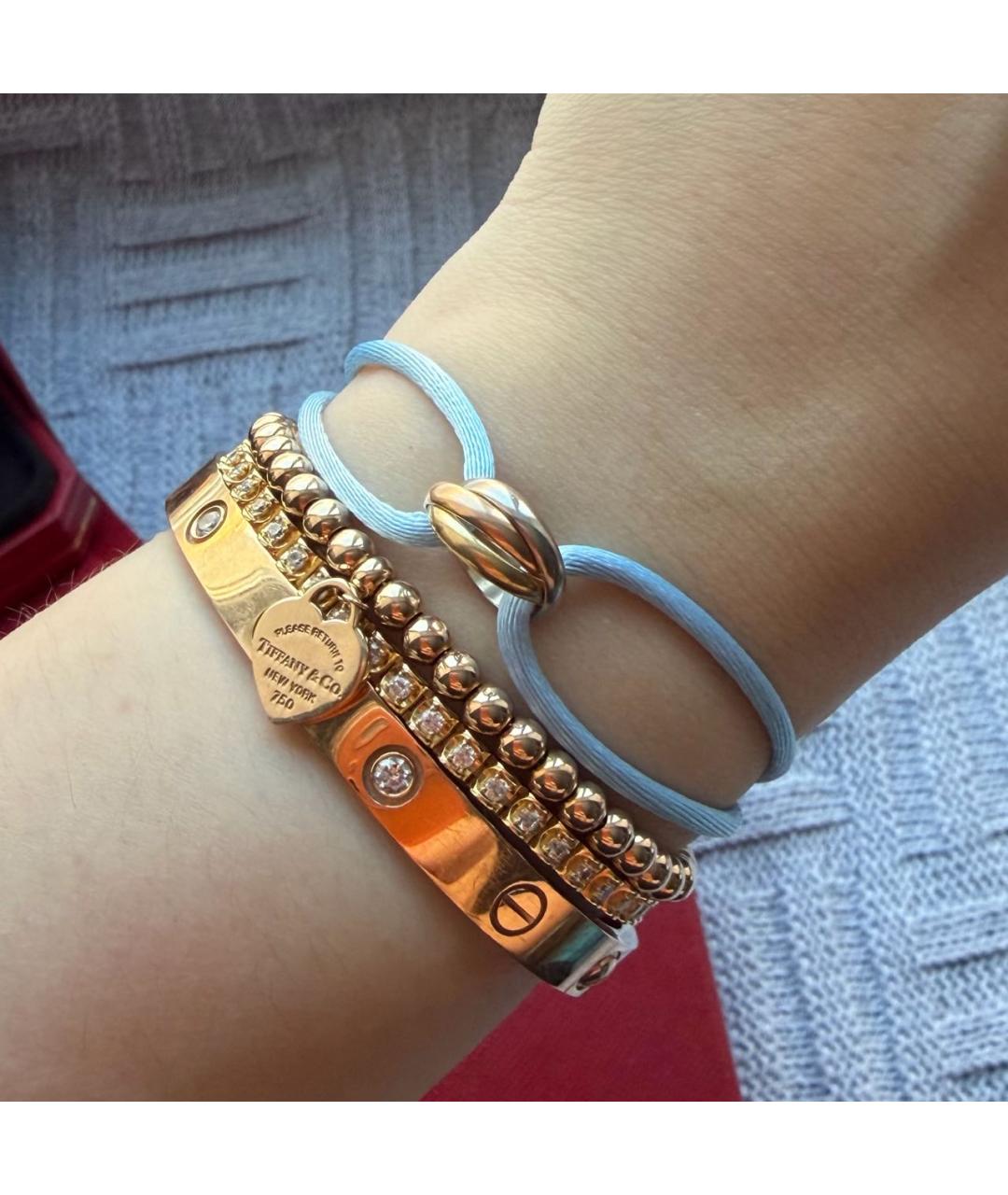 CARTIER Голубой браслет из желтого золота, фото 8