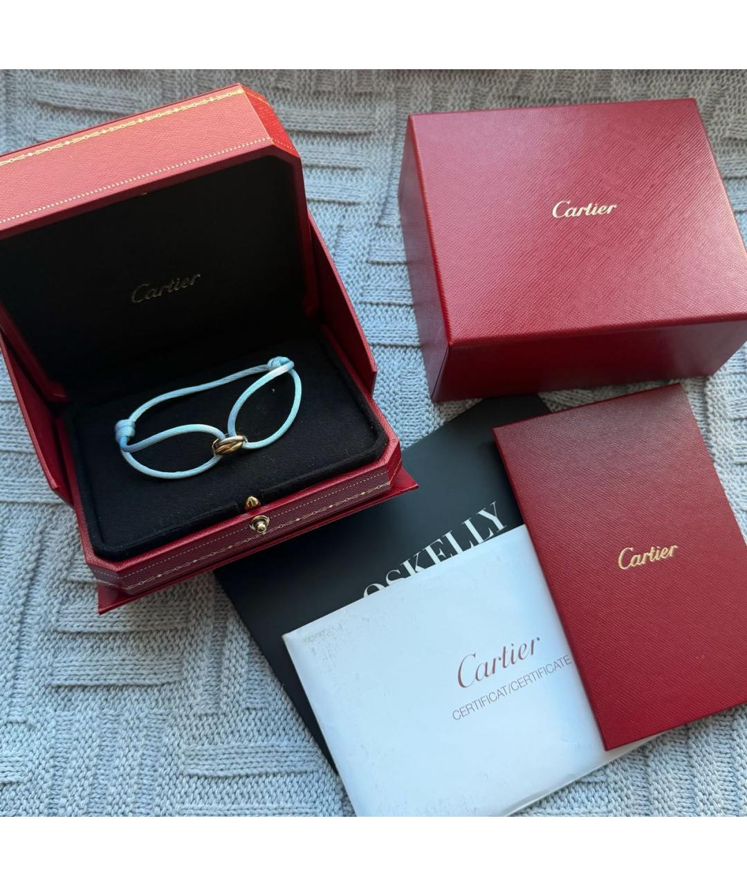 CARTIER Голубой браслет из желтого золота, фото 2