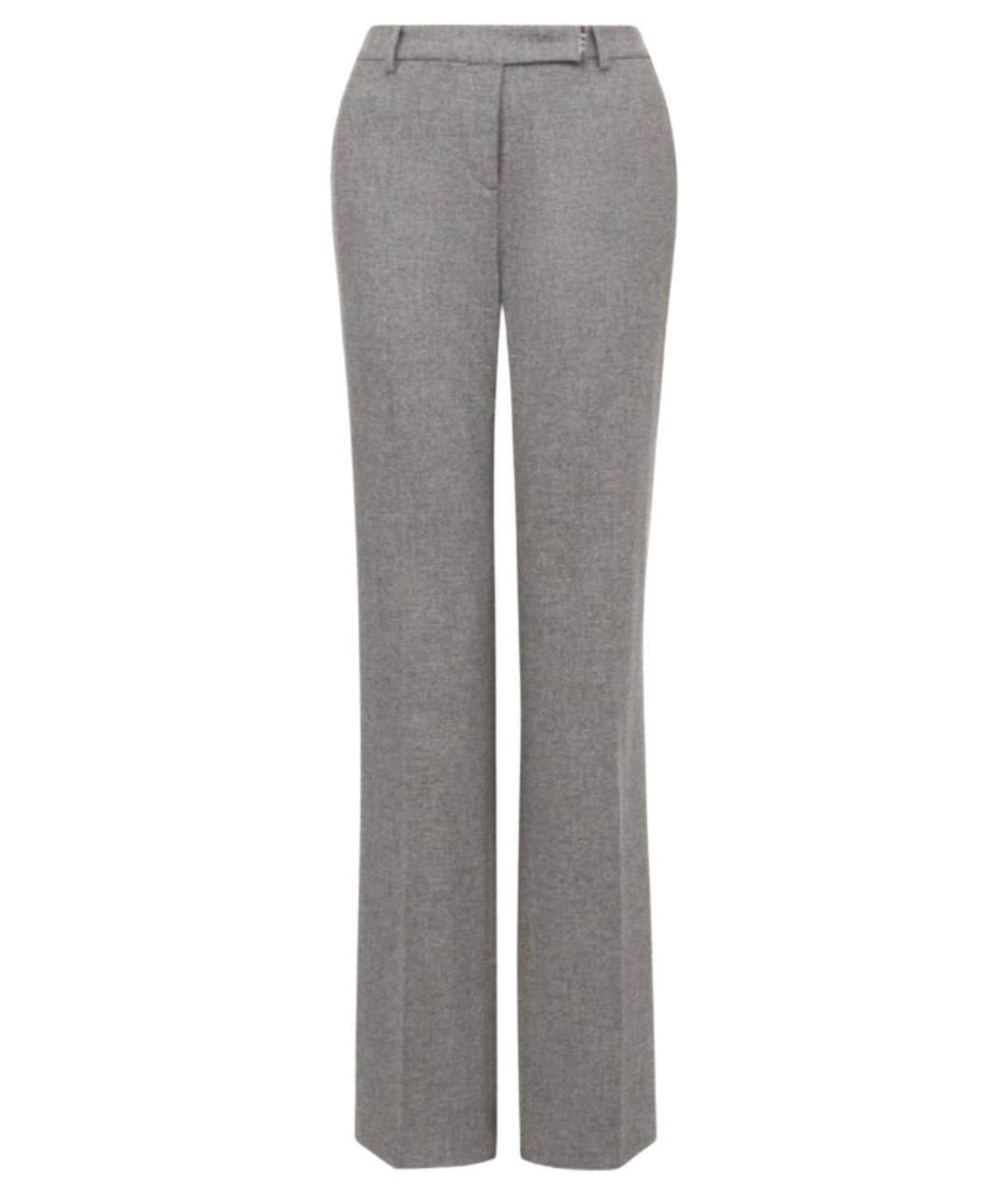 LORO PIANA Серые кашемировые прямые брюки, фото 1
