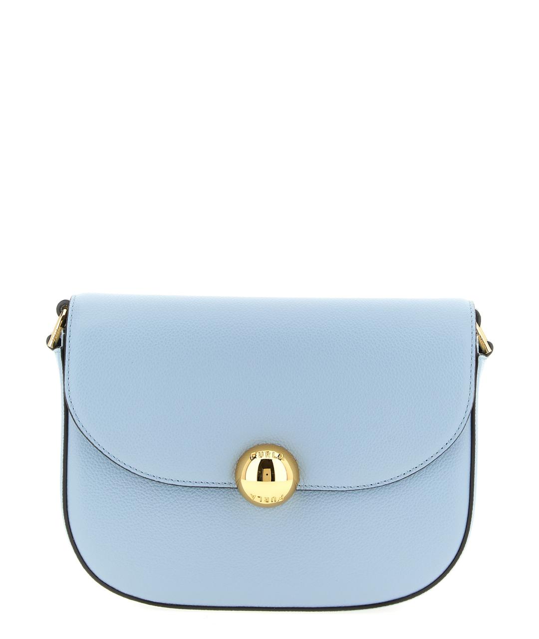 FURLA Голубая кожаная сумка через плечо, фото 1