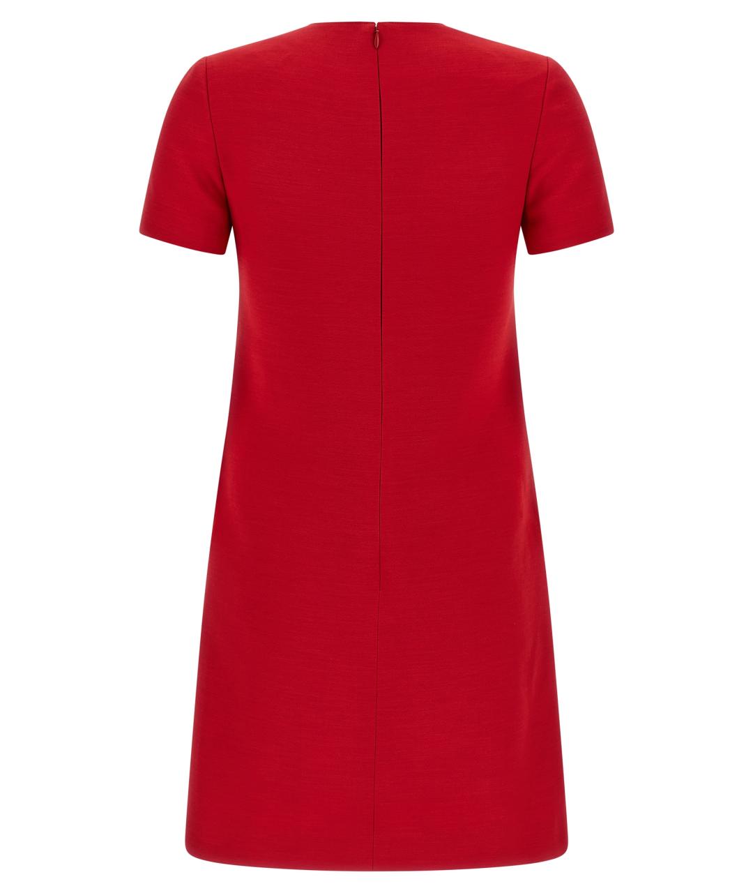 VALENTINO Красное шерстяное платье, фото 2