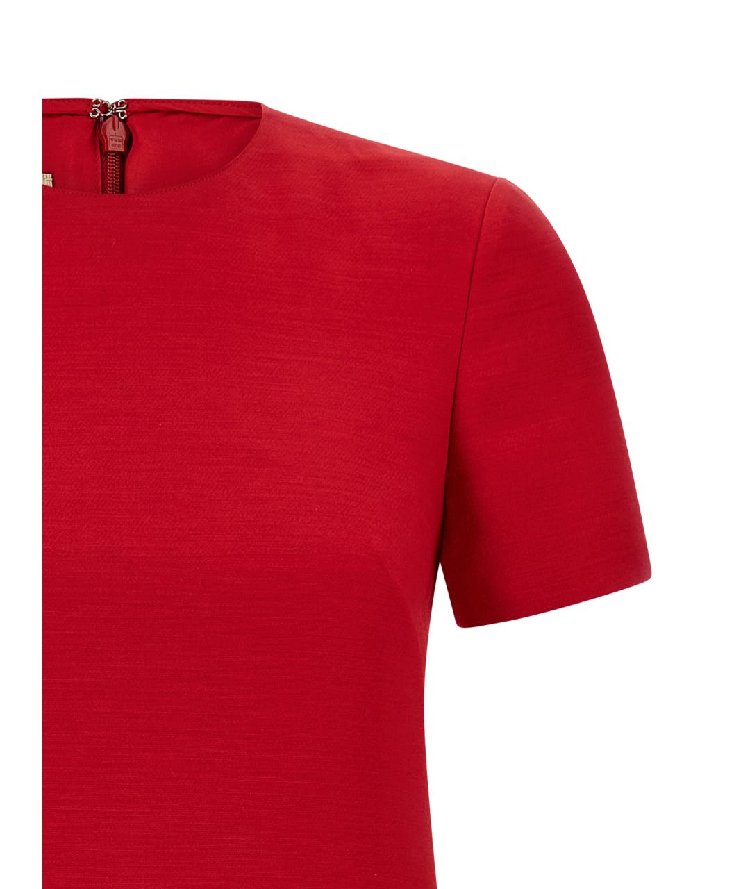 VALENTINO Красное шерстяное платье, фото 3