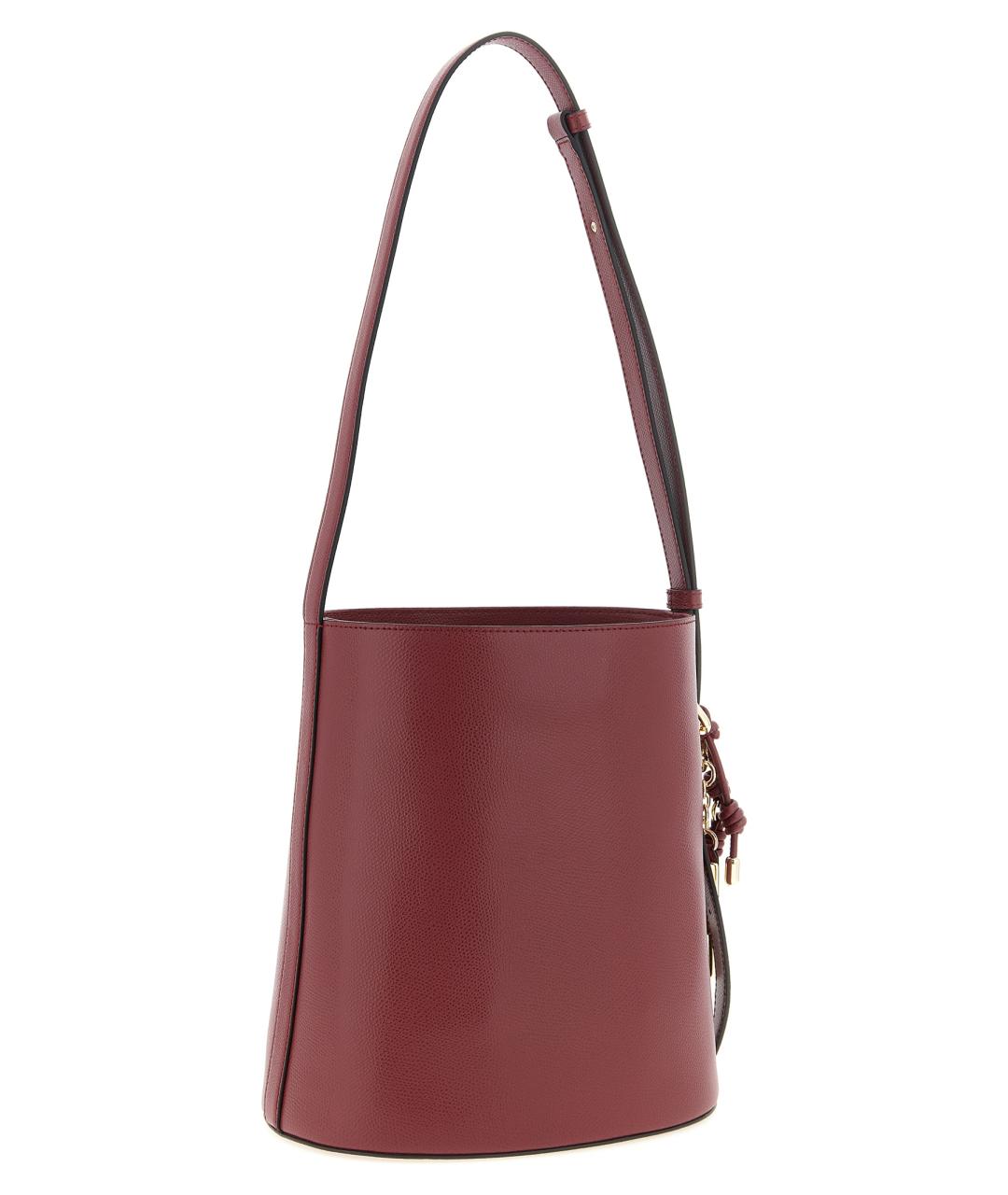 FURLA Бордовая кожаная сумка через плечо, фото 2