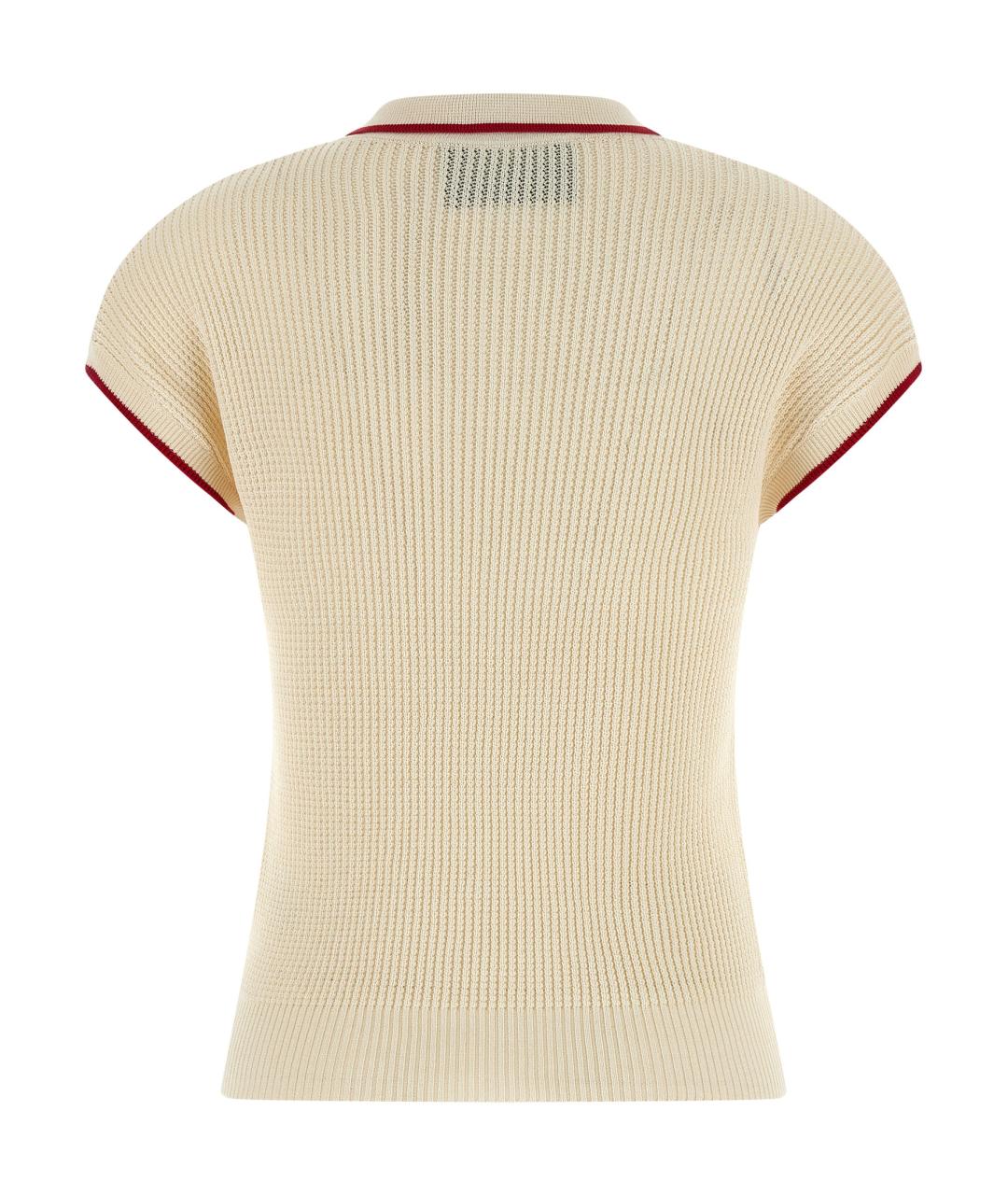 VALENTINO Бежевая хлопковая футболка, фото 2