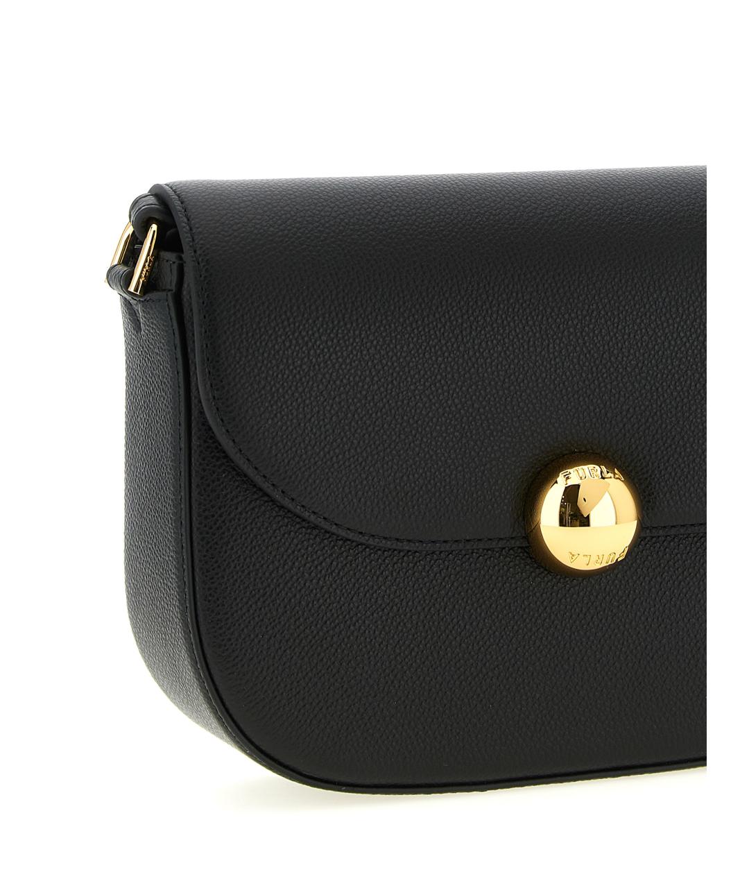 FURLA Черная кожаная сумка через плечо, фото 3