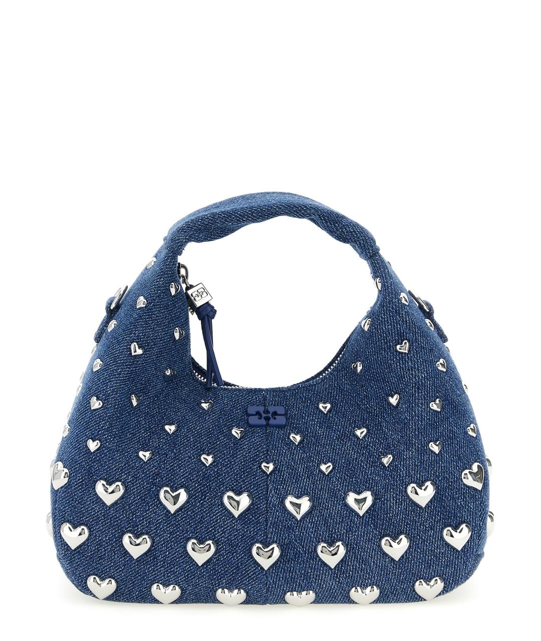 GANNI Синяя хлопковая сумка тоут, фото 1