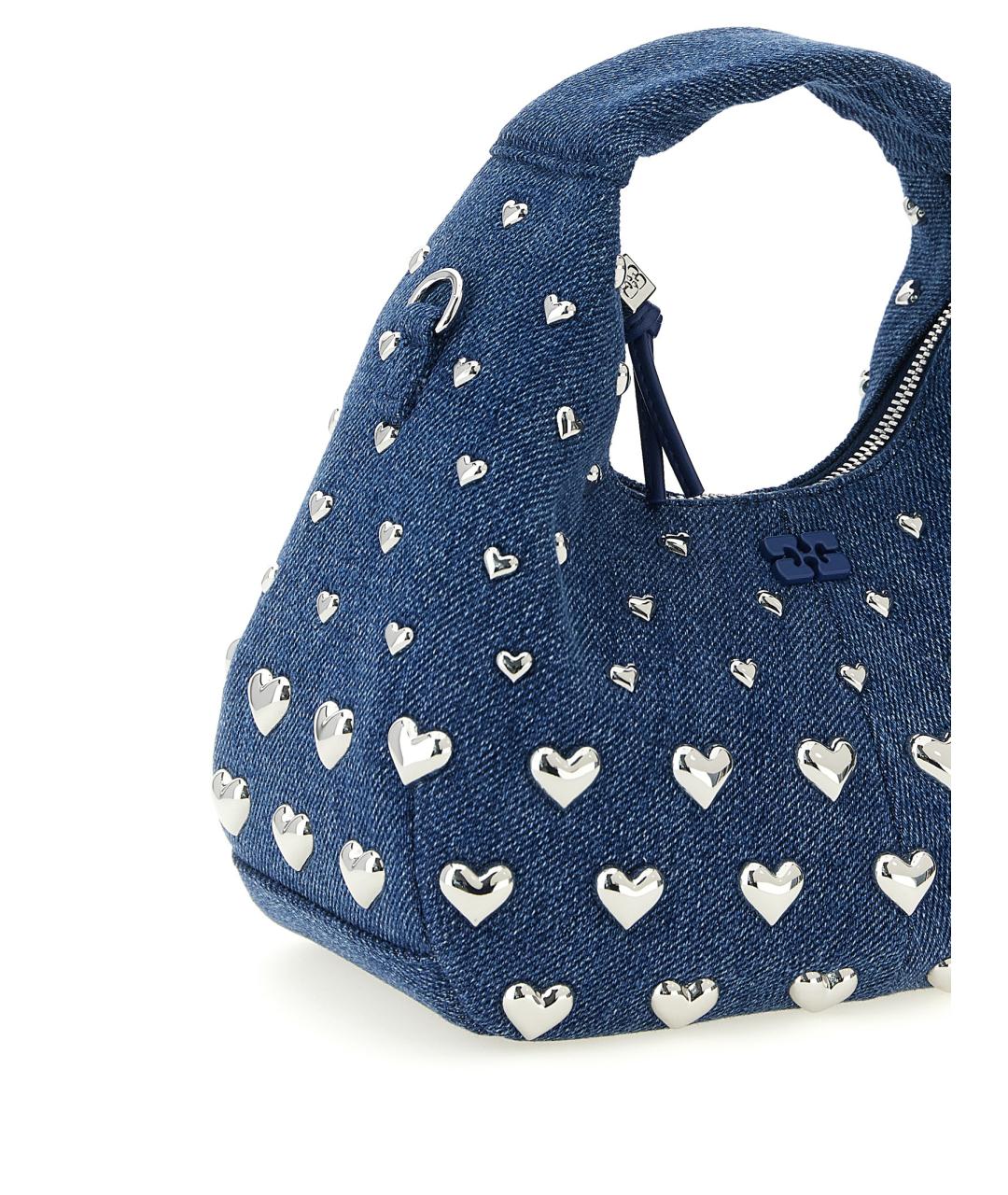 GANNI Синяя хлопковая сумка тоут, фото 3