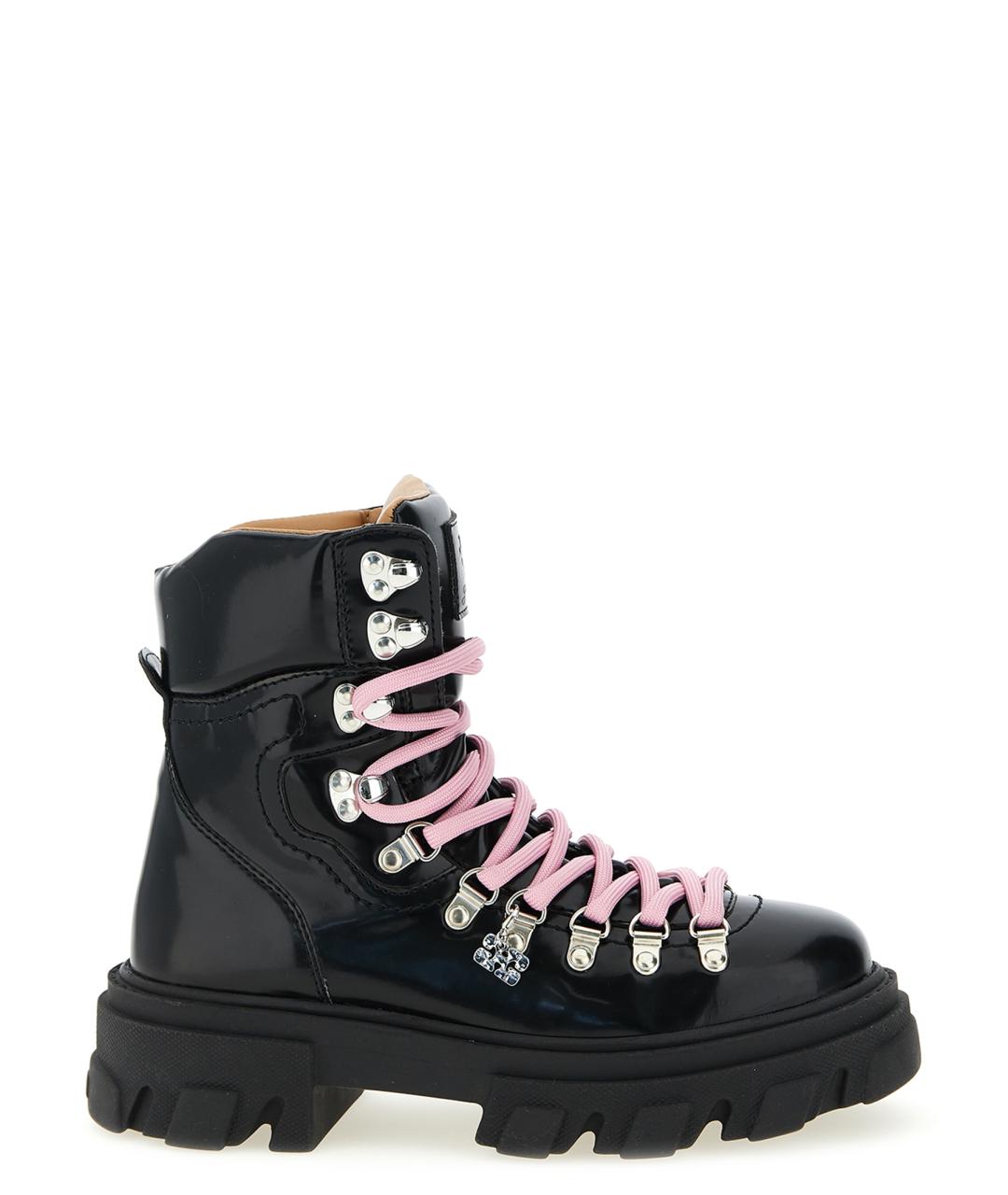 GANNI Черные синтетические ботинки, фото 1