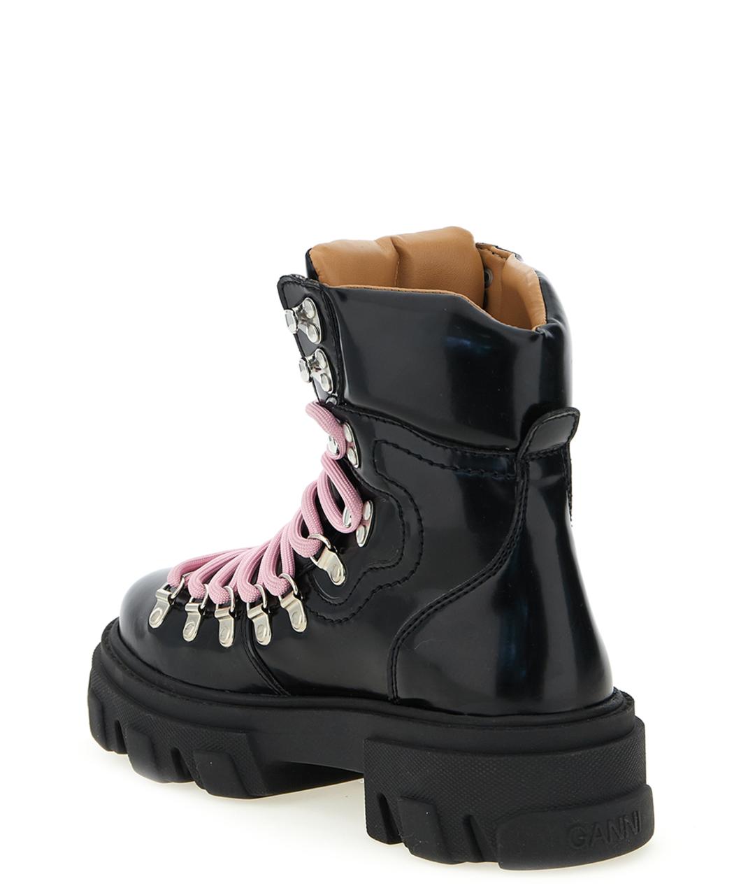 GANNI Черные синтетические ботинки, фото 2
