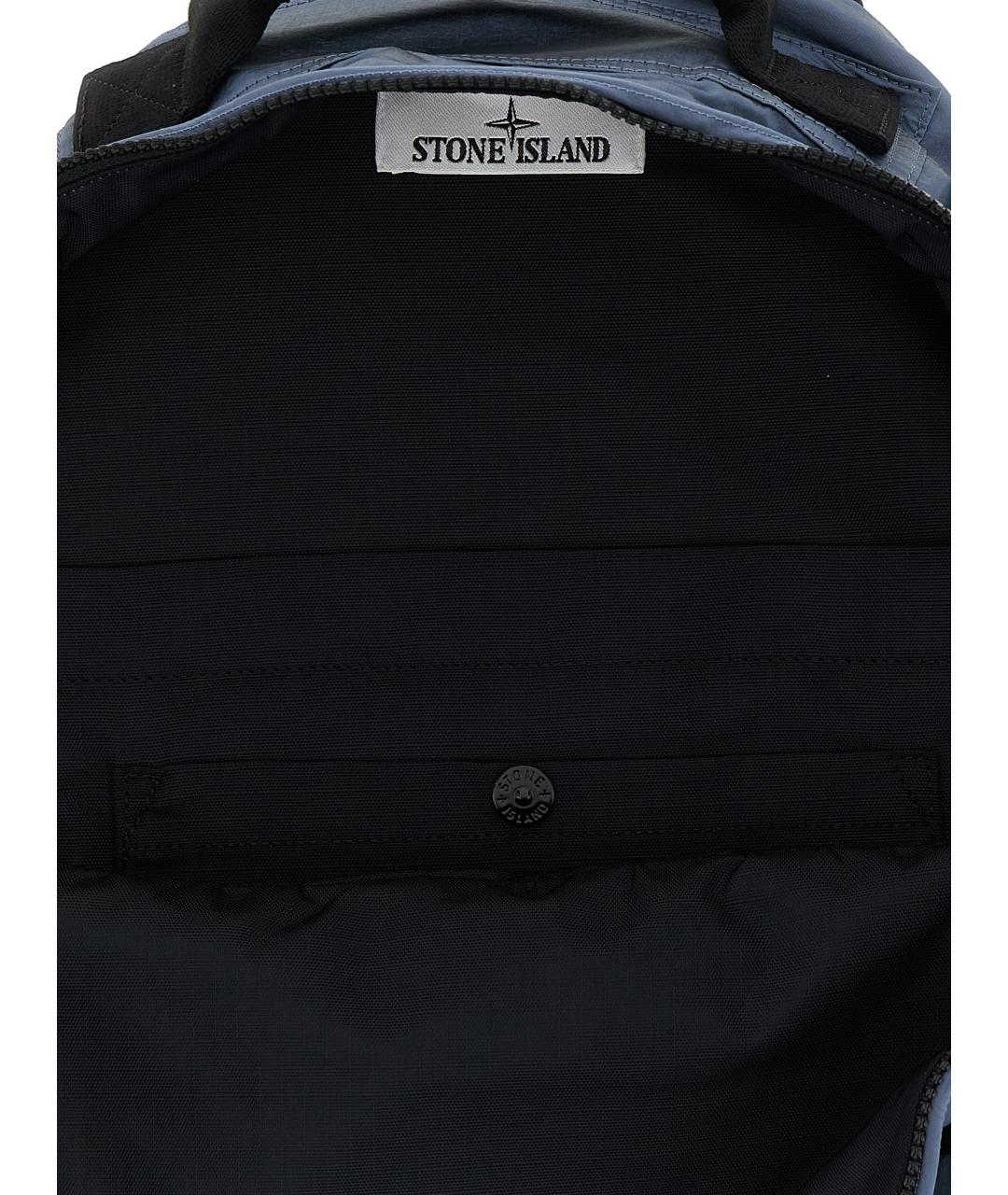 STONE ISLAND Синий синтетический рюкзак, фото 4