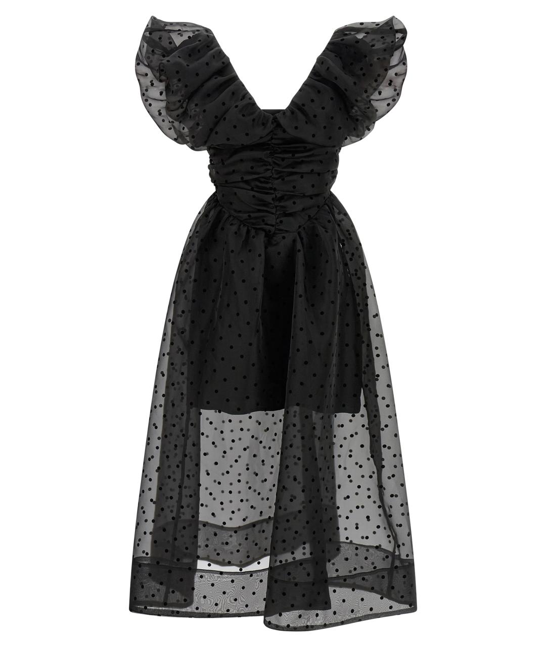 GANNI Черное полиэстеровое платье, фото 1