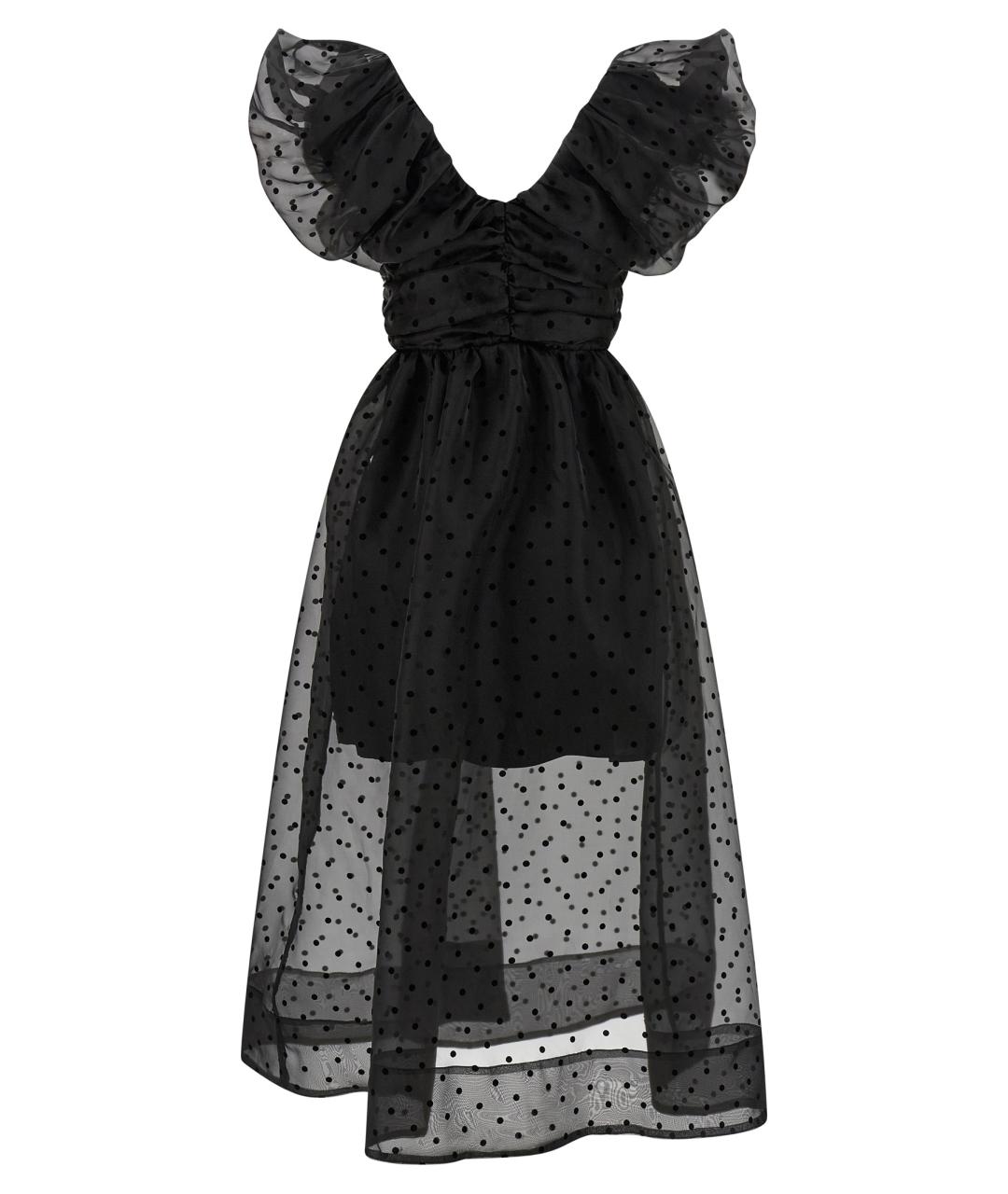 GANNI Черное полиэстеровое платье, фото 2